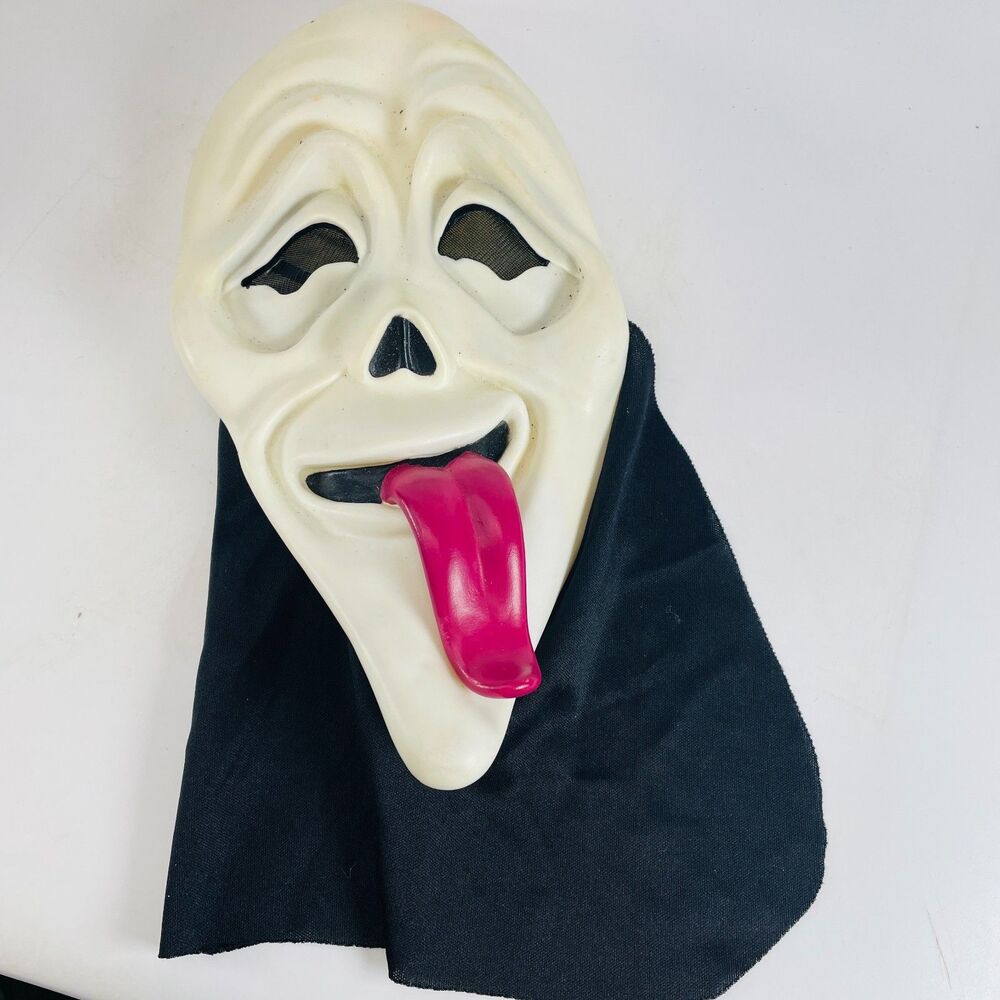 Vintage 90s Ghostface Scream Mask Tongue Out Easter Unlimited Scary Movie Gen 2
